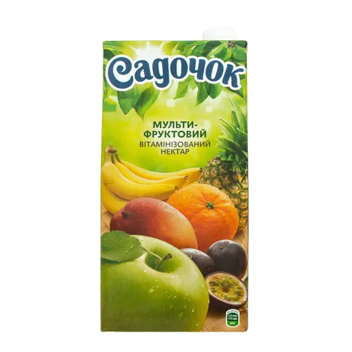 Нектар мультифруктовий з м'якоттю Садочок т/п 1.93л