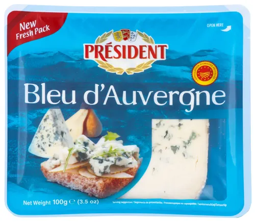 Сир 50% Blue d`Auverqne President лоток 100г