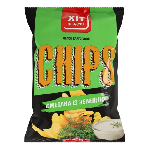 Чипси Картопляні Сметана Із Зеленню, в/ґ, 110г
