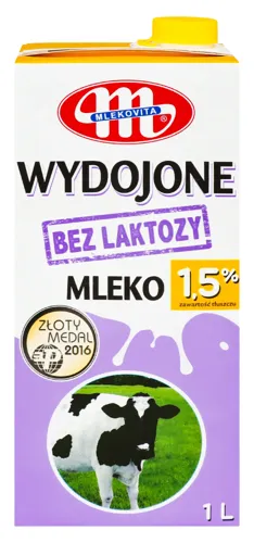 MLEKOVITA МОЛОКО БЕЗЛ. 1Л 1,5%