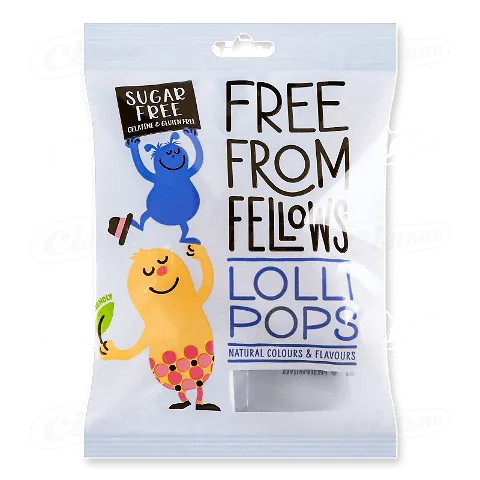 Цукерки жувальні Free From Fellows Lollipops Cola&Strawberry, 60г