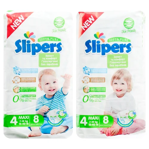 Підгузки Slipers S-204 4 Maxi 7-18кг 8шт