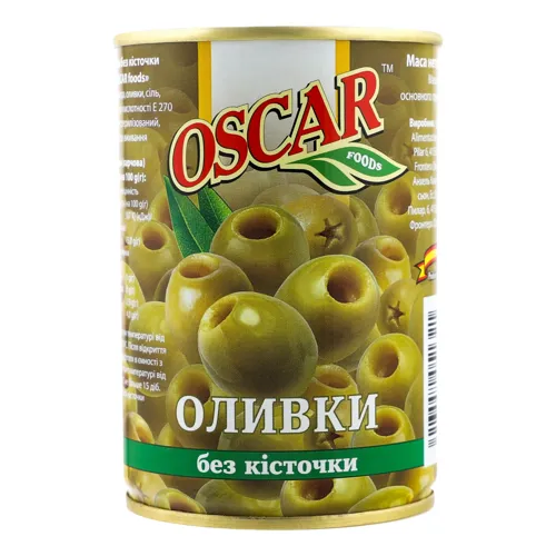 Оливки без кісточки Oscar з залізній банці 280г