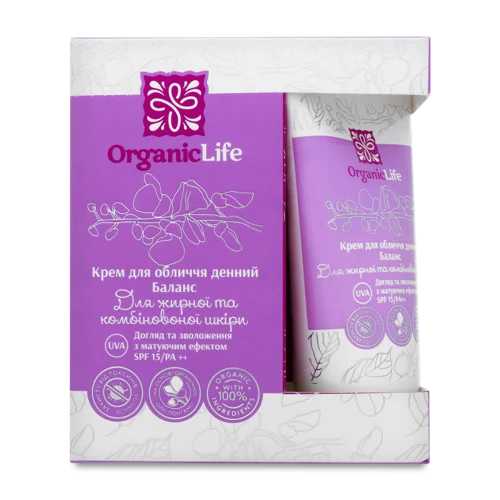 Крем для Обличчя Денний Баланс Organic Life, Натуральний, 50 мл