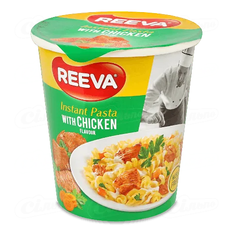Макарони Reeva швидкого приготування зі смаком курки, 70г