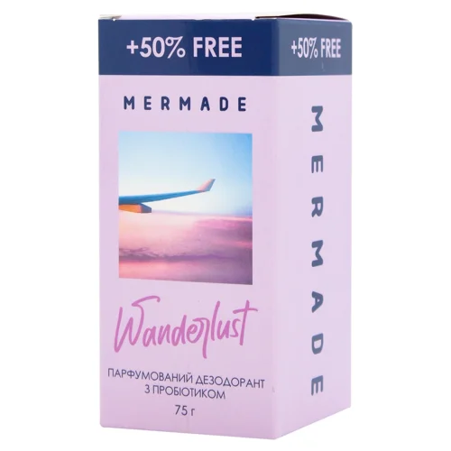 Дезодорант кульковий Mermade Wanderlust парфумований з пробіотиком 50мл