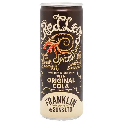Напій Franklin Red Leg&1886 Cola слабогазований 5% 250мл