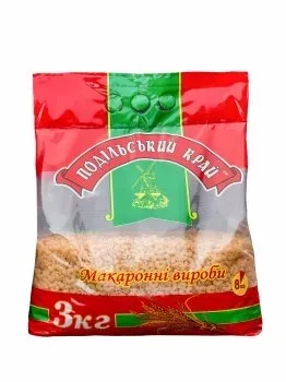 Макаронні вироби Подільський Край Ріжки, 3кг