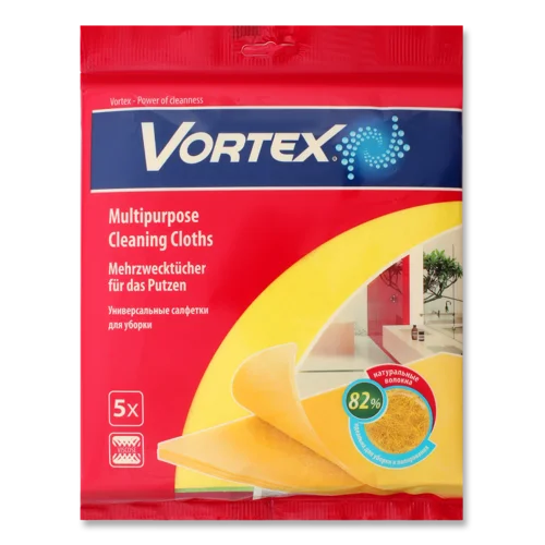 Універсальні Серветки Для Прибирання 38х40см Vortex, 5шт
