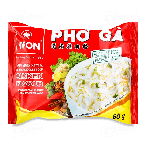 Суп Vifon з рисовою локшиною зі смаком курятини, 60г