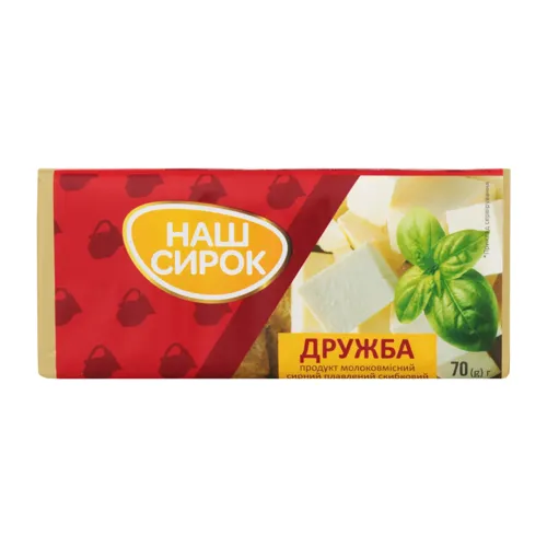 Продукт сирний 50% Дружба Наш сирок м'якої упаковки 70г