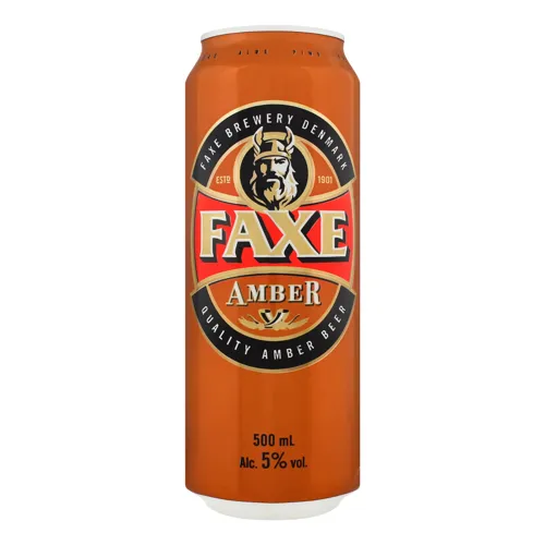 Пиво Faxe Amber з залізній банці 0,5л х24