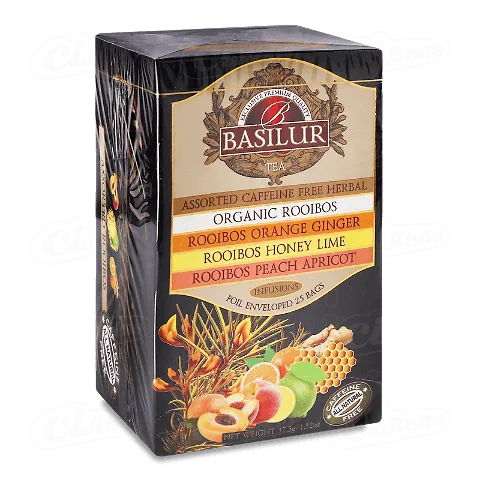 Чай Basilur «Ройбуш» асорті, 25*1,5г/уп