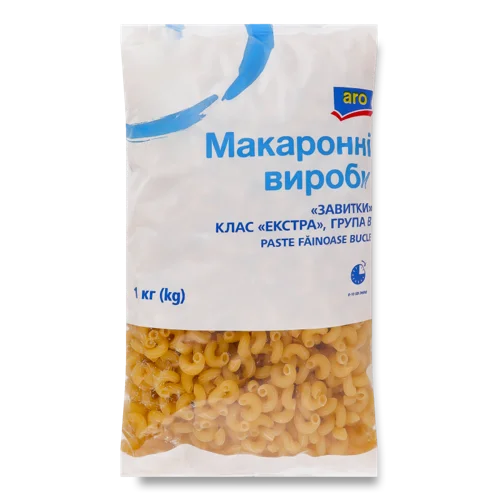 Макаронні Вироби Завитки В/ґ, 1 кг