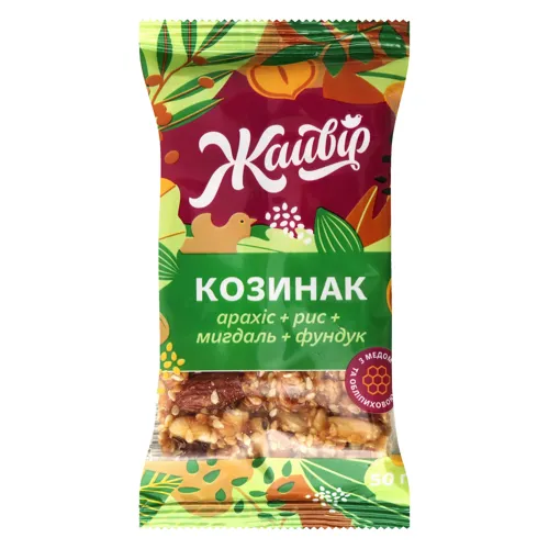 Козинак Асорті з мигдалем Жайвір м/у 50г