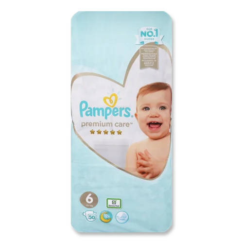 Підгузки Дитячі Одноразові Premium Care Pampers, 13+кг, 50шт