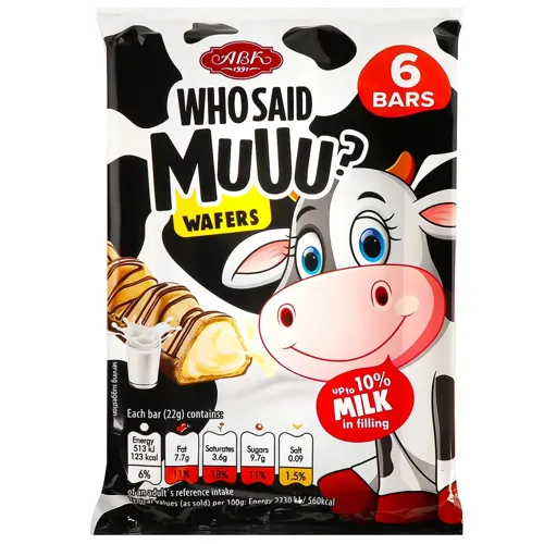 Батончики АВК Who said Muuu? Milk 6шт*22г