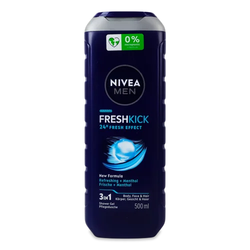 Гель для Душу 3в1 Заряд Прохолоди Nivea Men, 500мл