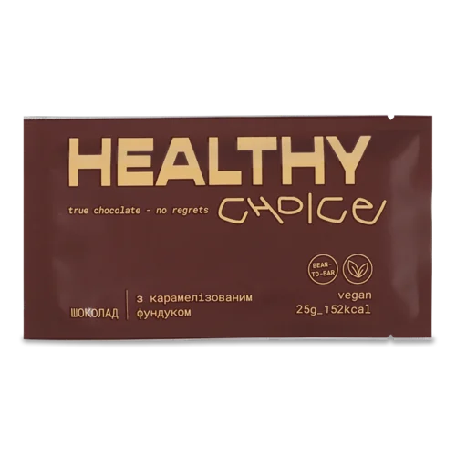 Шоколад З Карамелізованим Фундуком Healthy Choice, м/у 25г