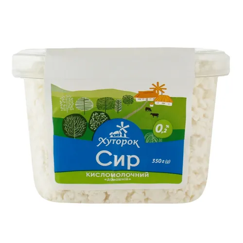 Сир кисломолочний 0.2% Домашній Хуторок п/у 350г