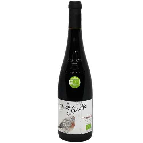 Вино Tete de Linotte Chinon Rouge Bio червоне сухе 12,5% 0,75л