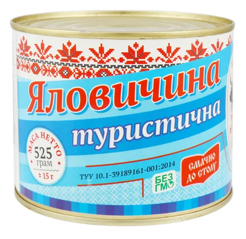 Яловичина Туристична Етнічні м'ясники з залізної банки 525г