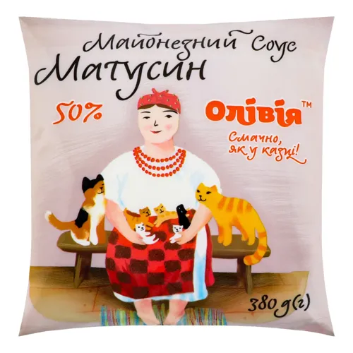 Соус майонезний 50% Матусин Олівія м/у 380г