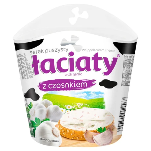 Сир збитий Laciaty з часником 150г TM MLEKPOL