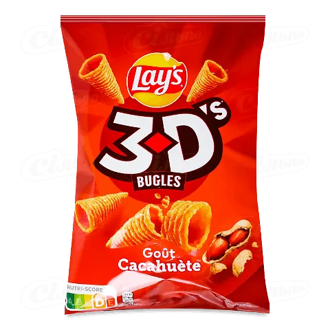 Снеки Lay's 3D'S Bugles кукурудзяні смак арахісу, 85г