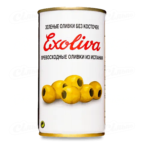 Оливки Exoliva зелені без кісточки, 370мл
