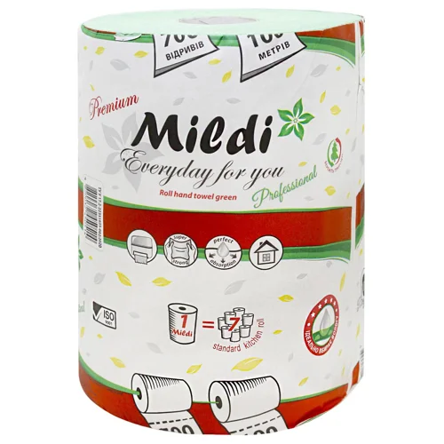 Рушники паперові Mildi салатові 100м