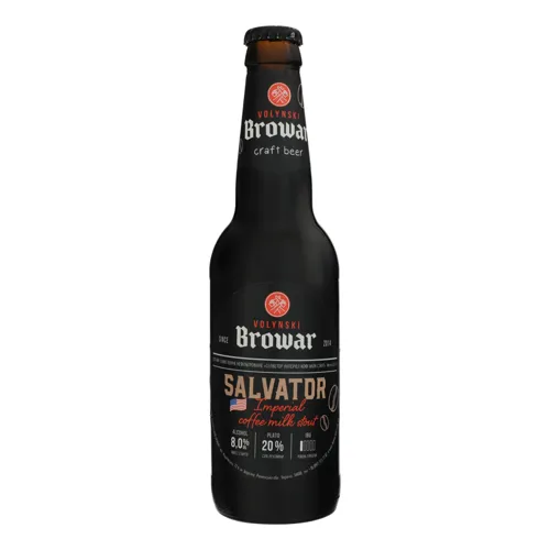 Пиво 0.35л 8% темне нефільтроване Salvator Imperial coffee milk stout Volynski Browar пл