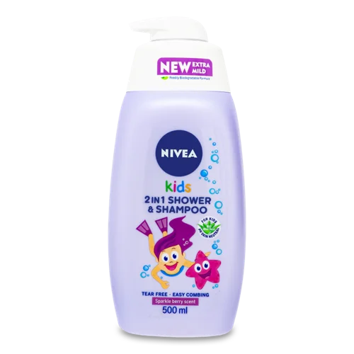 Гель для Душу І Шампунь 2в1 Nivea Kids, Для Дітей, 500мл