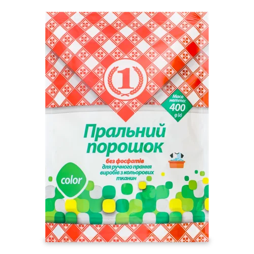 Пральний Порошок Color ТМ "1" Вищого ґатунку, 400 г