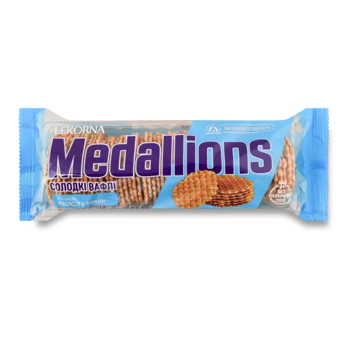 Вафлі Солодкі Зі Смаком Масла Та Ванілі, в/ґ, 100г