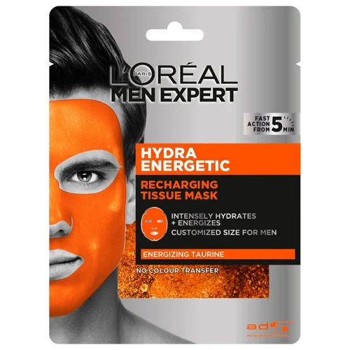 Маска для обличчя L'Oréal Paris Men Expert Hydra Energetic тканинна 30г