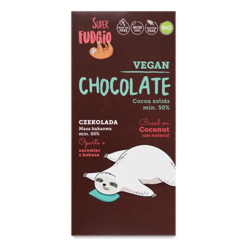 Шоколад Вищого Ґатунку З Кокосовим Молоком Та Тростинним Цукром Органік, 80 г