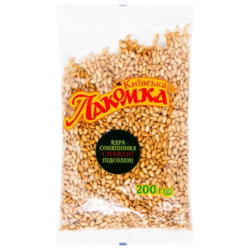 Насіння соняшника Київська Лакомка смажене підсолене 200г