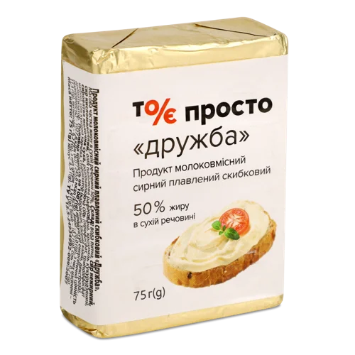 Сирний Продукт 50% Молоковмісний Плавлений Скибковий В/ґ, 75г