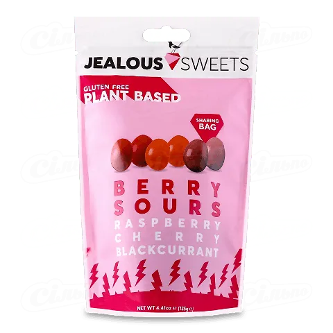 Цукерки Jealous Sweets Berry Sours боби кислі жувальні, 125г