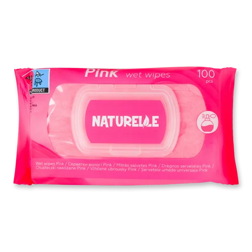 Вологі Серветки Pink Naturelle, 100шт, в/ґ
