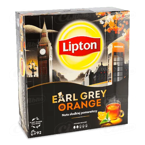 Чай чорний Lipton Earl Grey Orange, 92*1,4г
