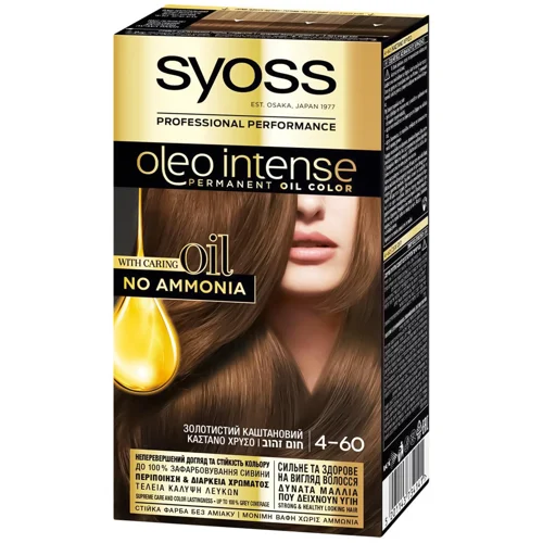 Фарба для волосся Syoss Oleo Intense 4-60 Золотистий каштановий 115мл