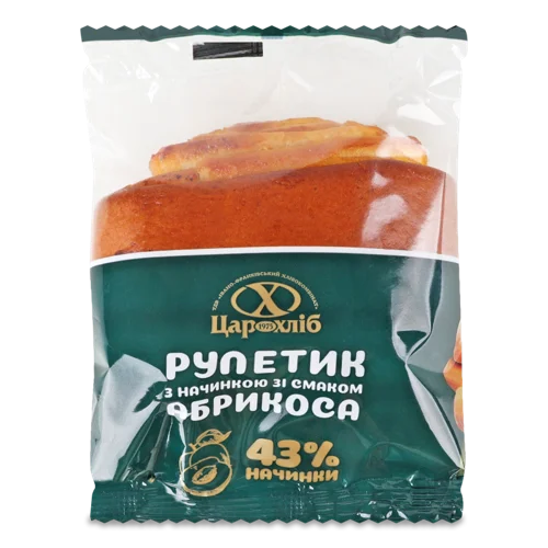 Рулет З Начинкою Зі Смаком Абрикоса Цар Хліб В/ґ 0.1кг