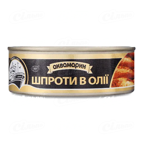 Шпроти Аквамарин в олії, 230г