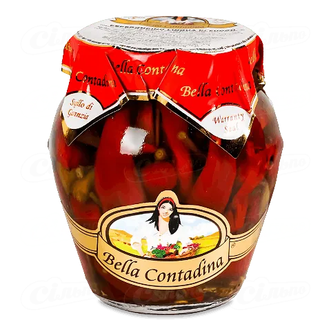 Перець Bella Contadina чилі «Лінгва ді Фуоко» в оцті, 290г