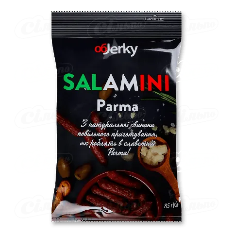 Ковбаски ObJerky Salamini Parma сиров'ялені 85г