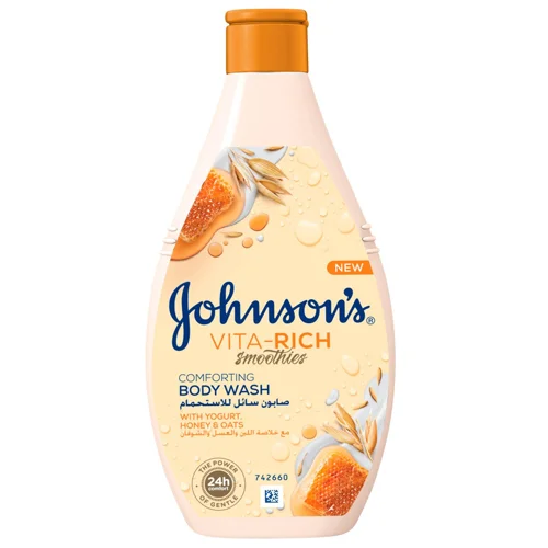 Гель для душу Johnson's доглядаючий з йогуртом, вівсом і медом 250мл