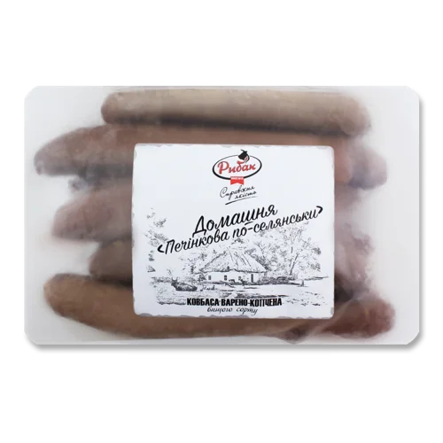 Ковбаса Ліверна Домашня Печінкова По-Селянськи Рибак Варено-Копчене, кг