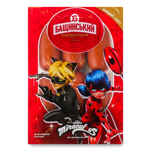 Сардельки Варені В/К Леді Баг, Бащинський Лоток, 0.28 кг